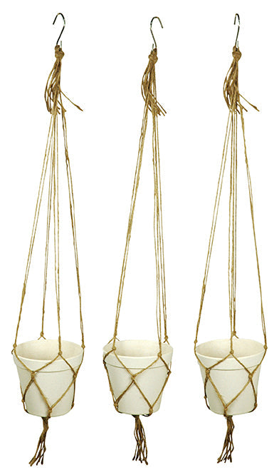 Zuperzozial Spice It Up Hanging Pot Medium White Set of 3 - anydaydirect