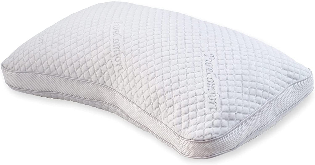 PureComfort Curved Pillow - Adjustable Side Sleeper Pillow for Neck and Shoulder Pain - Cervical Contour Pillow for Sleeping - Memory Foam Loft Pillow for Back or Side Sleepers - anydaydirect